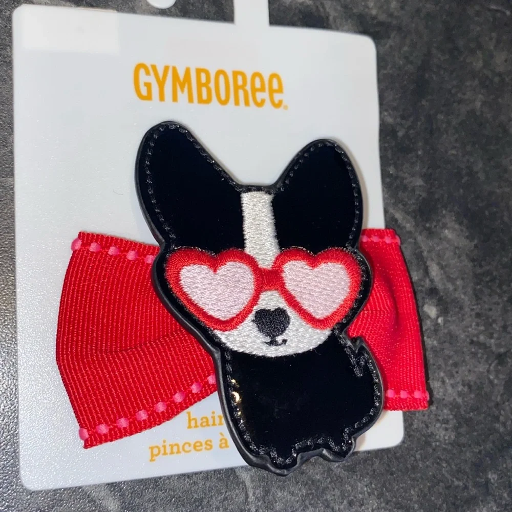 Gymboree Dog Heart ♥️ Hair Clip/Barrette